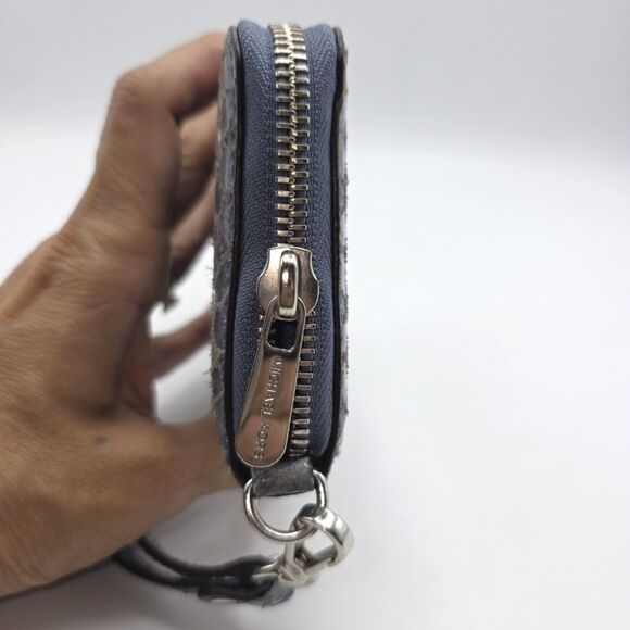 Michael Kors Bedford Blue Python Wallet - Picture 12 of 16